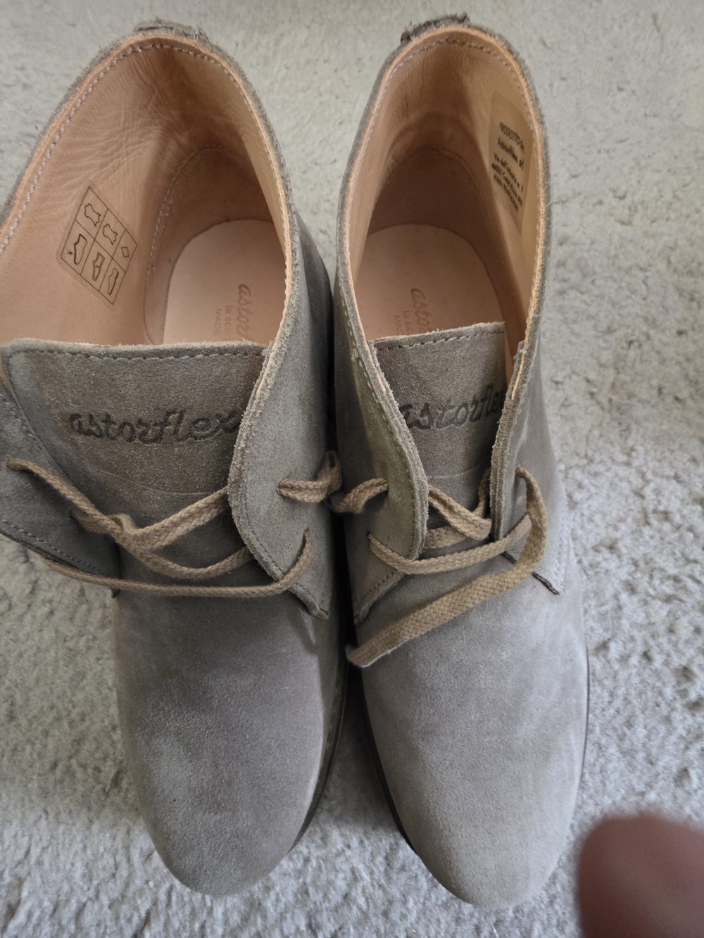 Astorflex Brownflex Men's Stone Suede Chukka Boots EU 43 Made In Italy